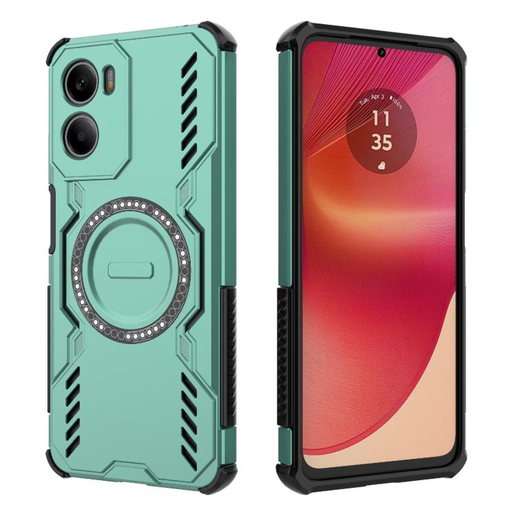 For Motorola Moto G05 4G Global Butterfly Armor MagSafe Magnetic Ring Shockproof Phone Case