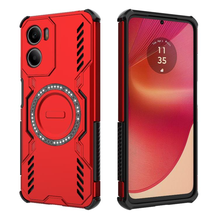 For Motorola Moto G05 4G Global Butterfly Armor MagSafe Magnetic Ring Shockproof Phone Case