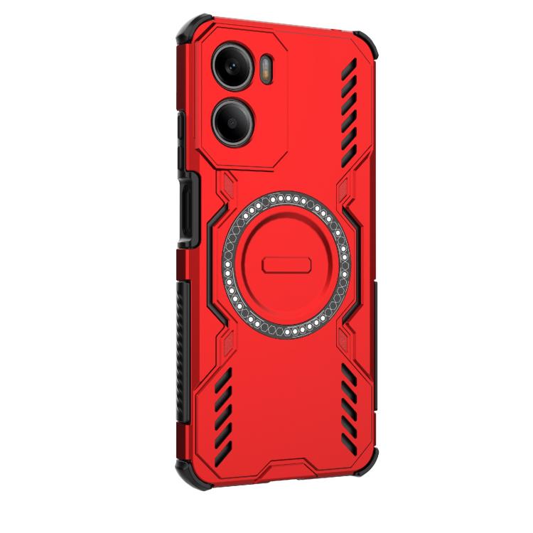 For Motorola Moto G05 4G Global Butterfly Armor MagSafe Magnetic Ring Shockproof Phone Case