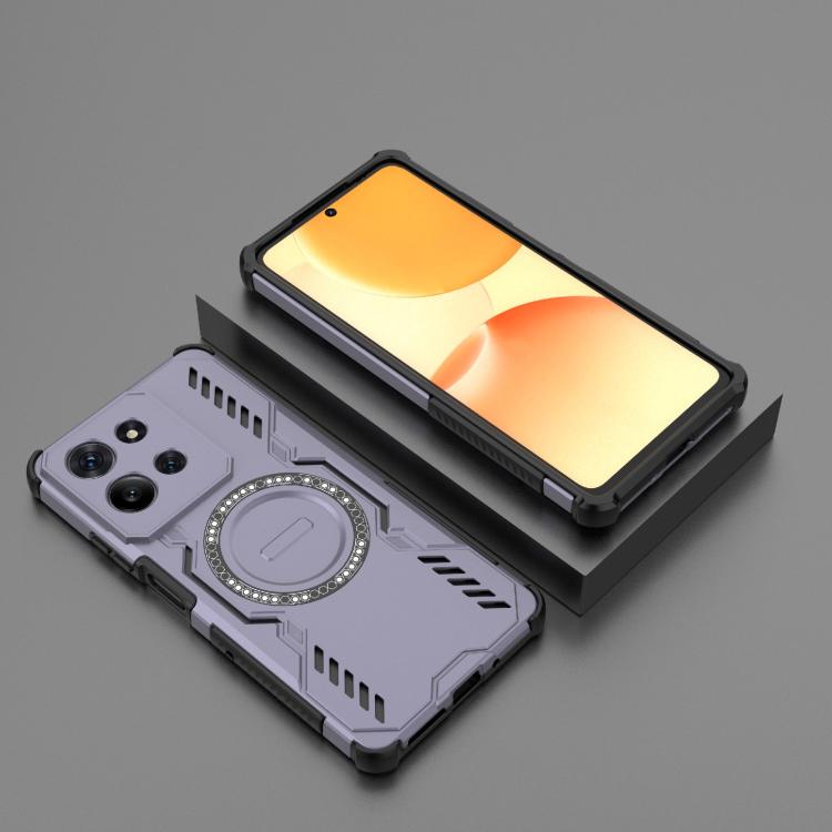 For Motorola Moto G75 5G Global Butterfly Armor MagSafe Magnetic Ring Shockproof Phone Case