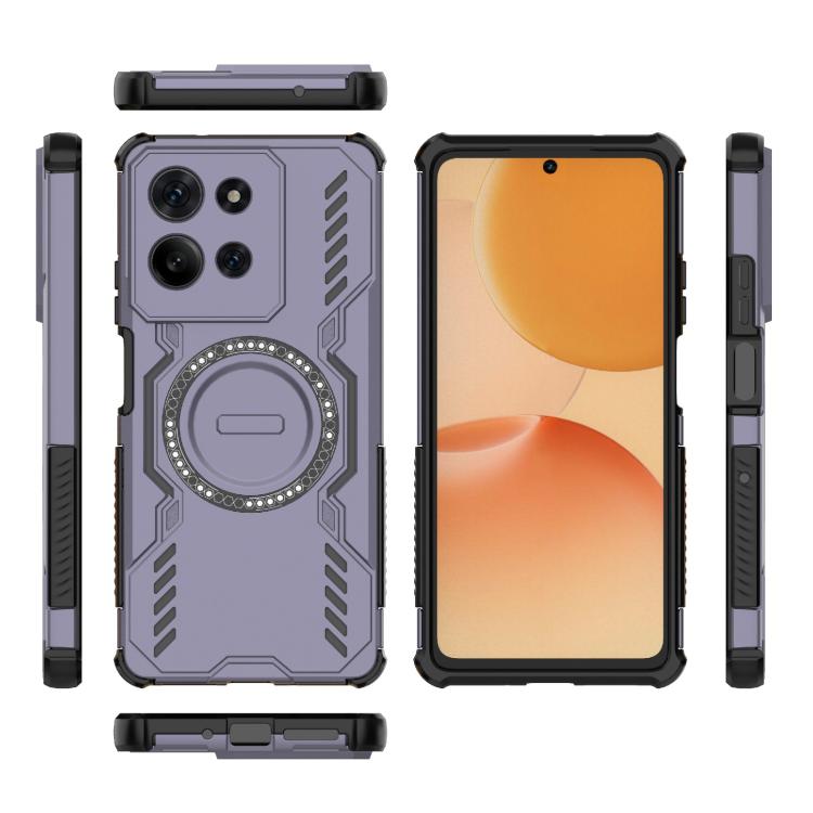 For Motorola Moto G75 5G Global Butterfly Armor MagSafe Magnetic Ring Shockproof Phone Case