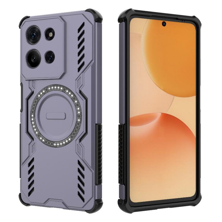 For Motorola Moto G75 5G Global Butterfly Armor MagSafe Magnetic Ring Shockproof Phone Case