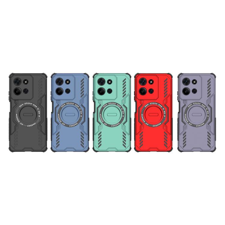 For Motorola Moto G75 5G Global Butterfly Armor MagSafe Magnetic Ring Shockproof Phone Case