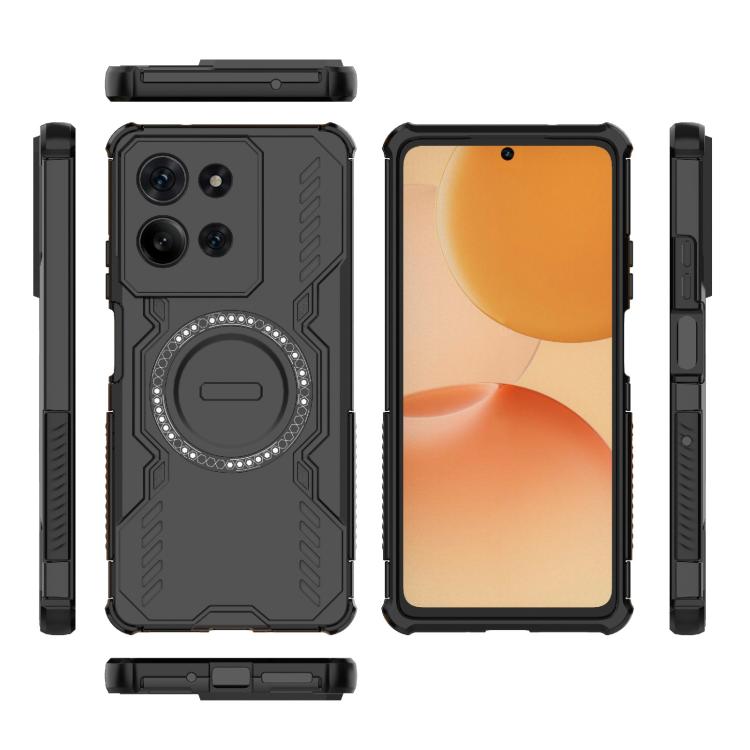 For Motorola Moto G75 5G Global Butterfly Armor MagSafe Magnetic Ring Shockproof Phone Case