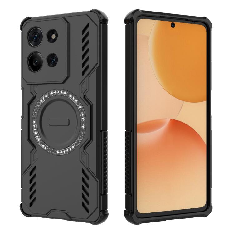 For Motorola Moto G75 5G Global Butterfly Armor MagSafe Magnetic Ring Shockproof Phone Case
