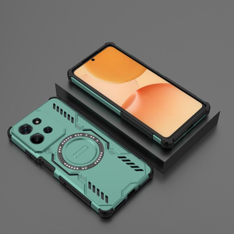 For Motorola Moto G75 5G Global Butterfly Armor MagSafe Magnetic Ring Shockproof Phone Case
