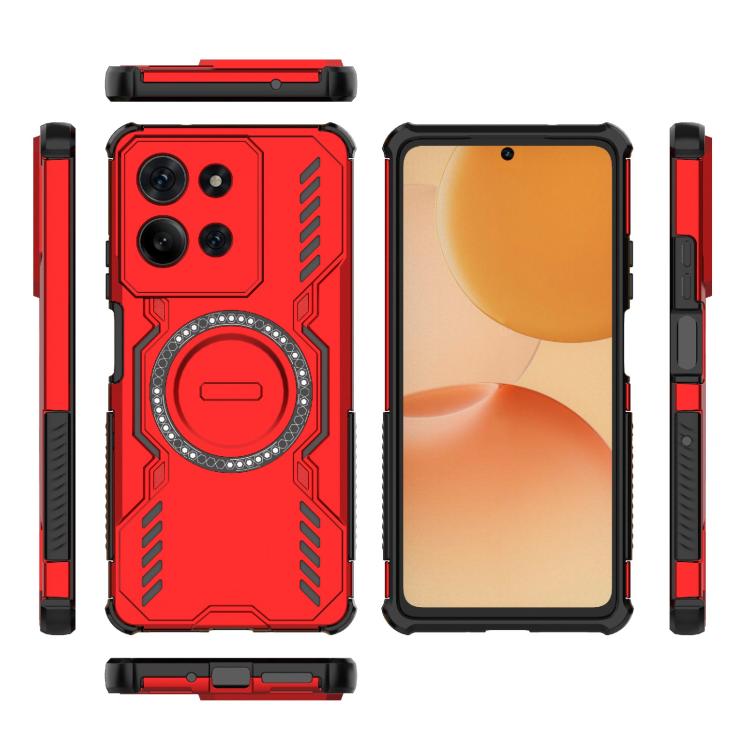 For Motorola Moto G75 5G Global Butterfly Armor MagSafe Magnetic Ring Shockproof Phone Case