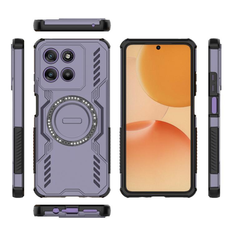For Motorola Moto G67 Power 5G India Butterfly Armor MagSafe Magnetic Ring Shockproof Phone Case