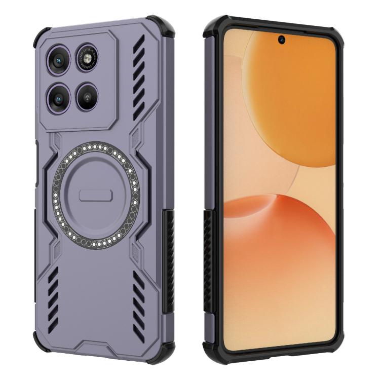 For Motorola Moto G67 Power 5G India Butterfly Armor MagSafe Magnetic Ring Shockproof Phone Case