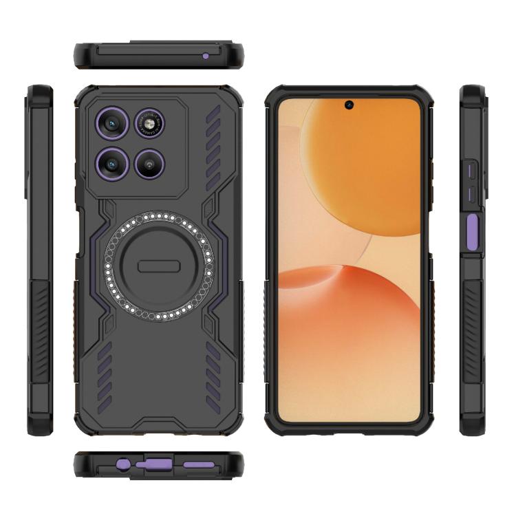 For Motorola Moto G67 Power 5G India Butterfly Armor MagSafe Magnetic Ring Shockproof Phone Case