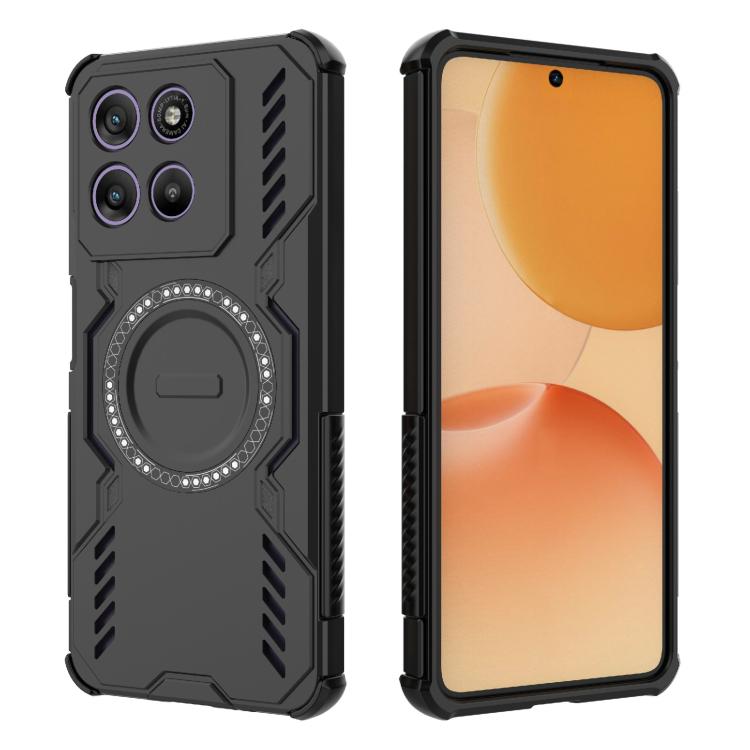 For Motorola Moto G67 Power 5G India Butterfly Armor MagSafe Magnetic Ring Shockproof Phone Case