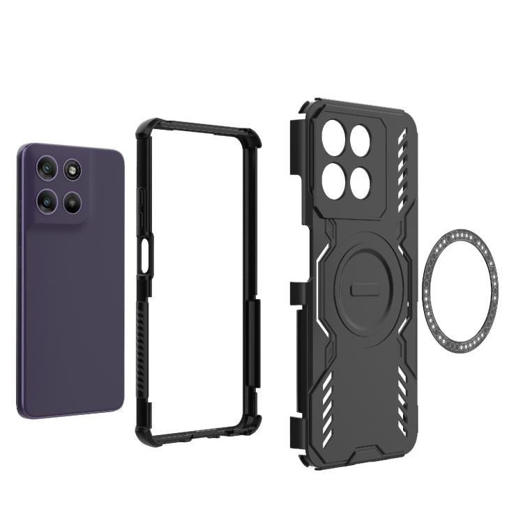 For Motorola Moto G67 Power 5G India Butterfly Armor MagSafe Magnetic Ring Shockproof Phone Case