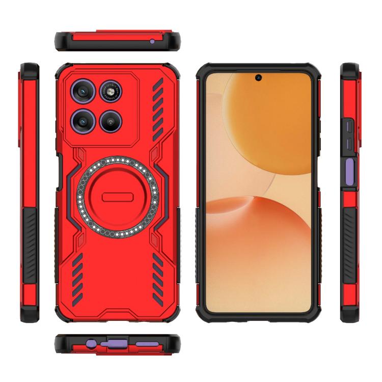 For Motorola Moto G67 Power 5G India Butterfly Armor MagSafe Magnetic Ring Shockproof Phone Case