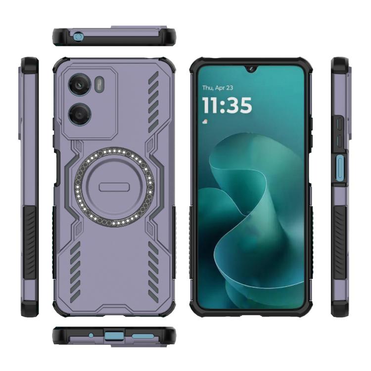 For Motorola Moto G06 4G Global Butterfly Armor MagSafe Magnetic Ring Shockproof Phone Case