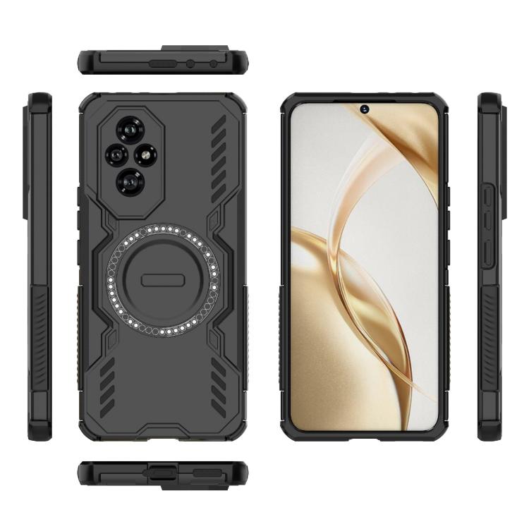 For Honor 200 5G Global Butterfly Armor MagSafe Magnetic Ring Shockproof Phone Case