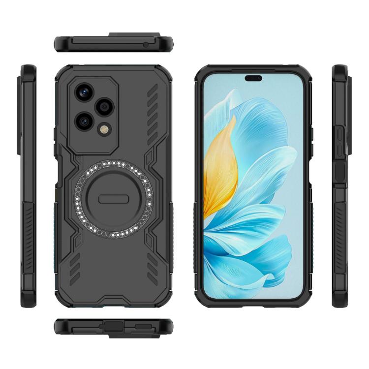 For Honor 200 Lite 5G Global Butterfly Armor MagSafe Magnetic Ring Shockproof Phone Case
