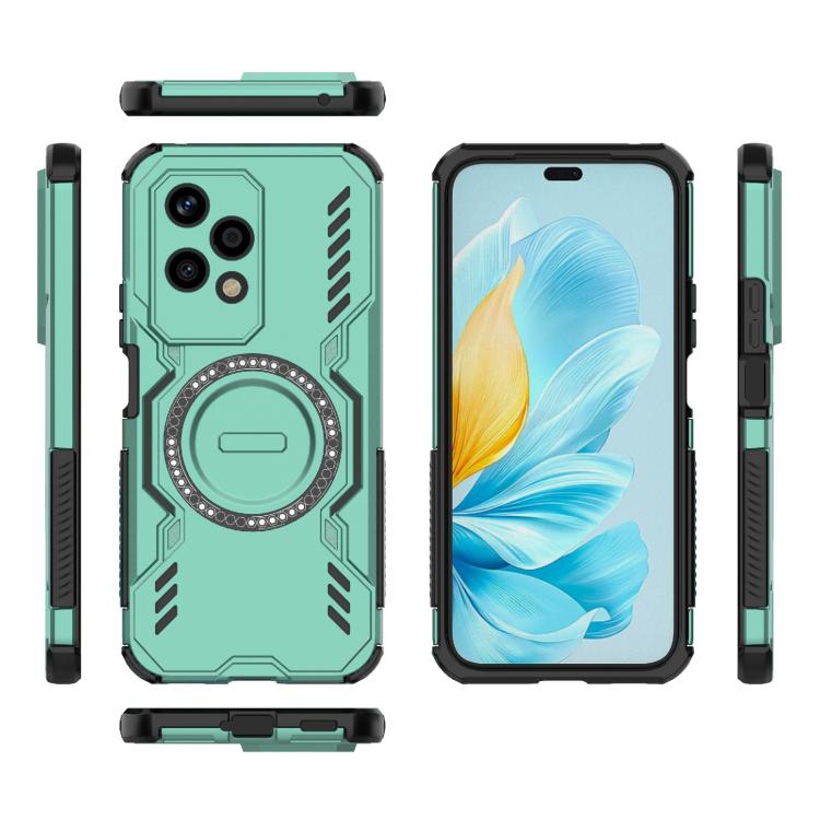 For Honor 200 Lite 5G Global Butterfly Armor MagSafe Magnetic Ring Shockproof Phone Case