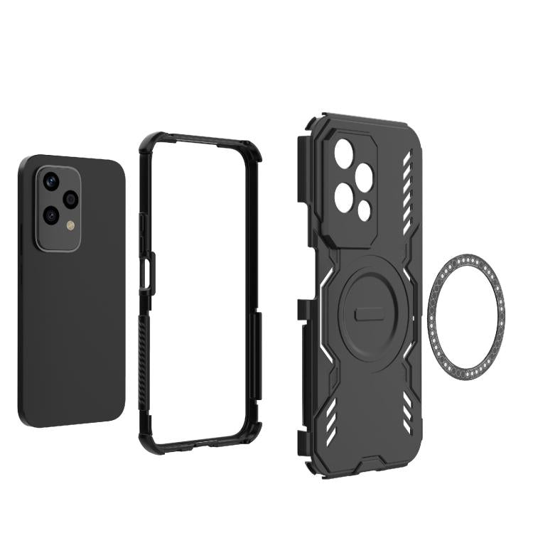 For Honor 200 Lite 5G Global Butterfly Armor MagSafe Magnetic Ring Shockproof Phone Case