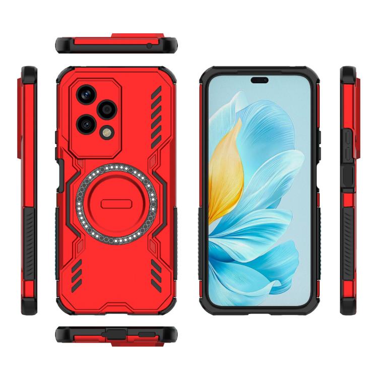 For Honor 200 Lite 5G Global Butterfly Armor MagSafe Magnetic Ring Shockproof Phone Case