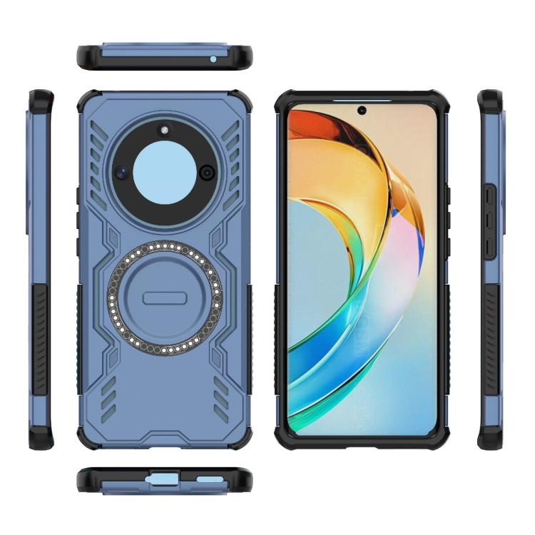 For Honor X50 5G Butterfly Armor MagSafe Magnetic Ring Shockproof Phone Case