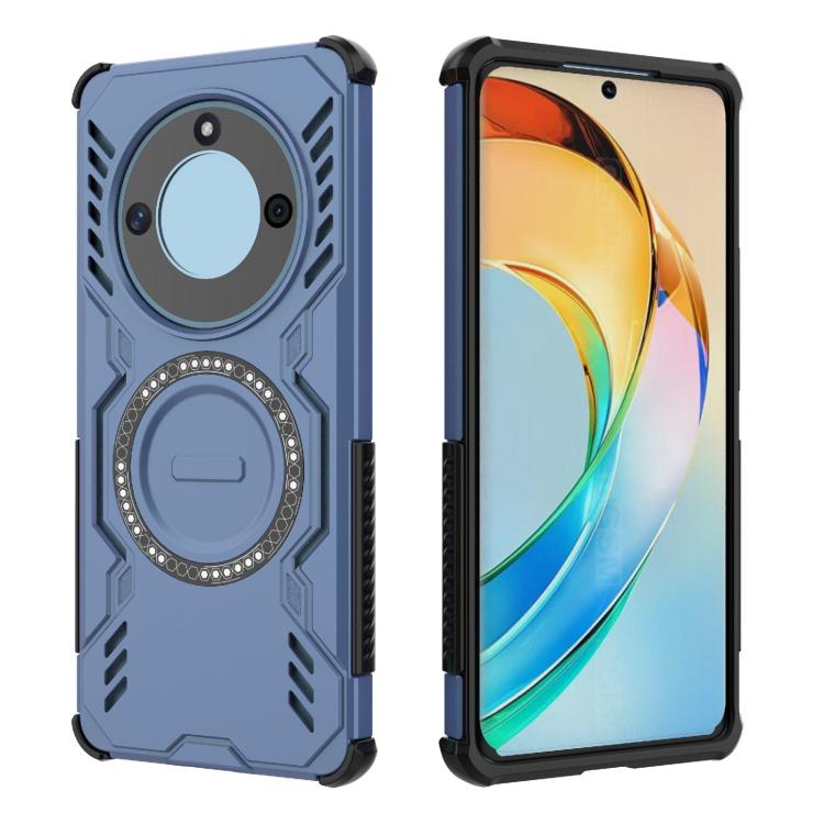 For Honor X50 5G Butterfly Armor MagSafe Magnetic Ring Shockproof Phone Case
