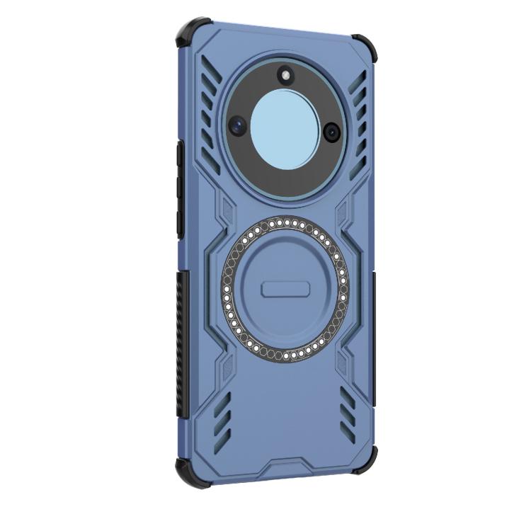 For Honor X50 5G Butterfly Armor MagSafe Magnetic Ring Shockproof Phone Case