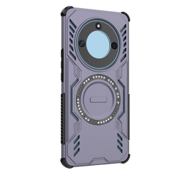 For Honor X50 5G Butterfly Armor MagSafe Magnetic Ring Shockproof Phone Case