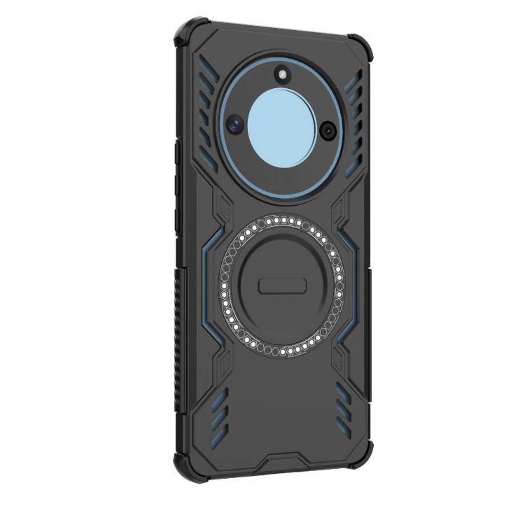 For Honor X50 5G Butterfly Armor MagSafe Magnetic Ring Shockproof Phone Case