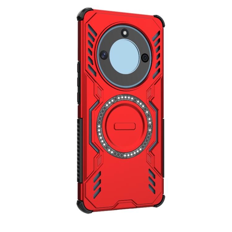 For Honor X50 5G Butterfly Armor MagSafe Magnetic Ring Shockproof Phone Case