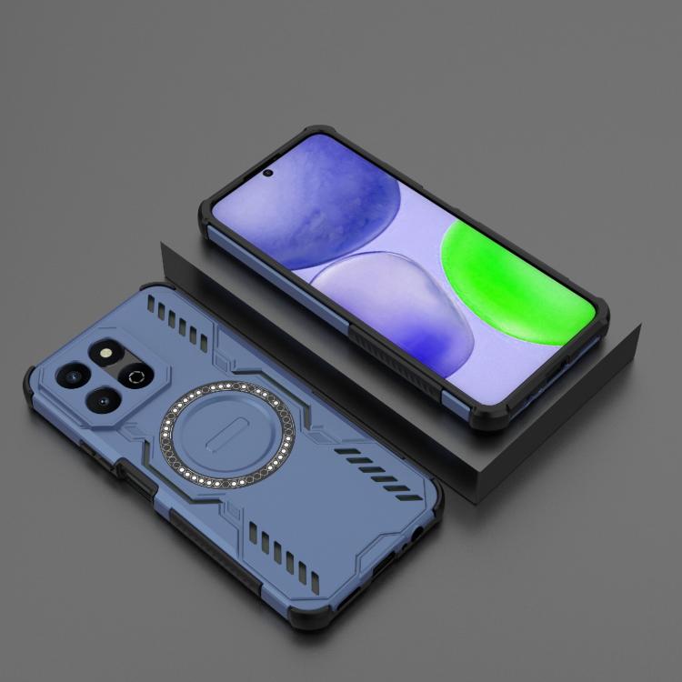 For Honor X7c 4G Global Butterfly Armor MagSafe Magnetic Ring Shockproof Phone Case