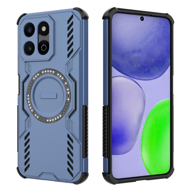 For Honor X7c 4G Global Butterfly Armor MagSafe Magnetic Ring Shockproof Phone Case