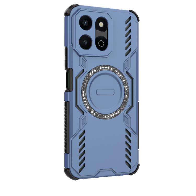 For Honor X7c 4G Global Butterfly Armor MagSafe Magnetic Ring Shockproof Phone Case