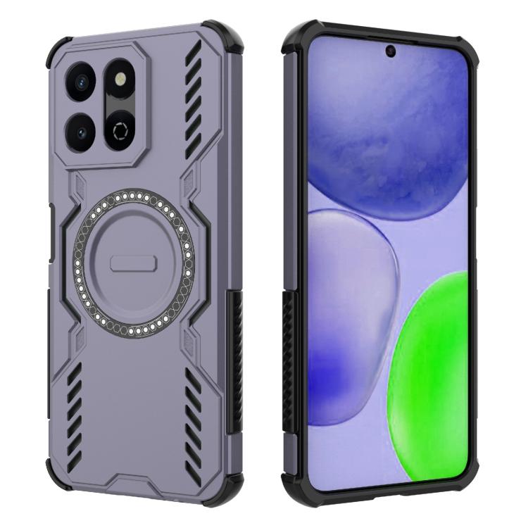 For Honor X7c 4G Global Butterfly Armor MagSafe Magnetic Ring Shockproof Phone Case