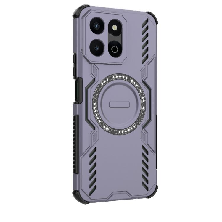 For Honor X7c 4G Global Butterfly Armor MagSafe Magnetic Ring Shockproof Phone Case
