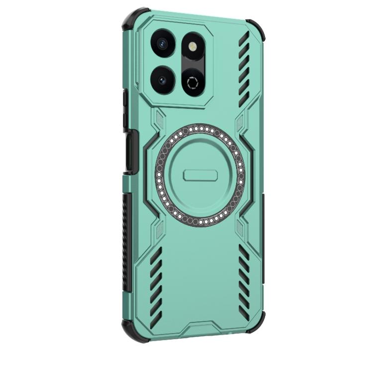 For Honor X7c 4G Global Butterfly Armor MagSafe Magnetic Ring Shockproof Phone Case