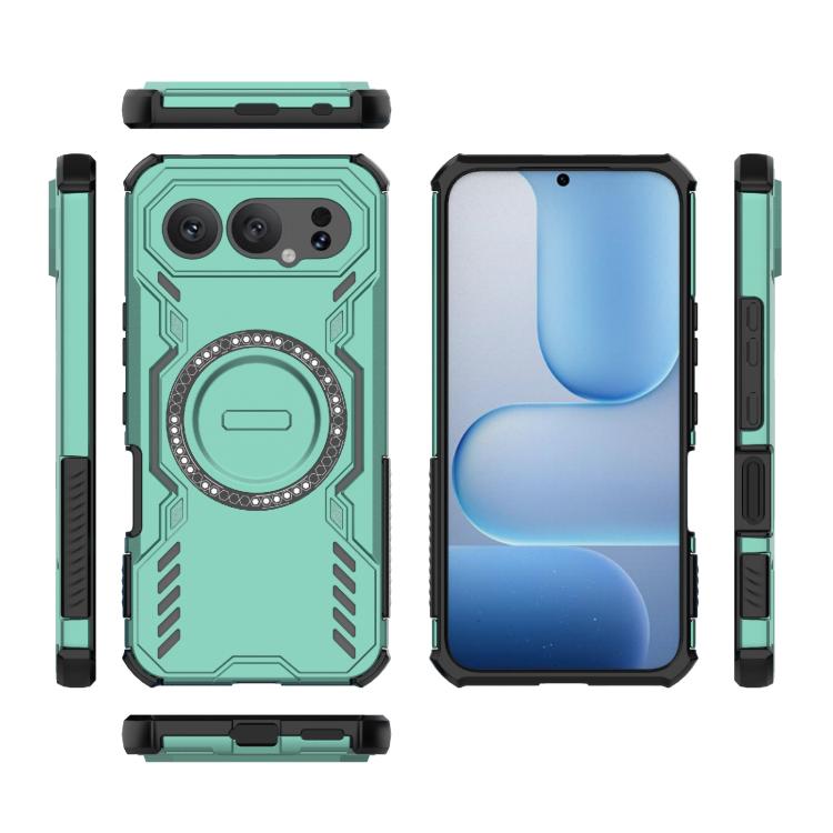 For Honor 500 Pro 5G Global 155.8mm Butterfly Armor MagSafe Magnetic Ring Shockproof Phone Case