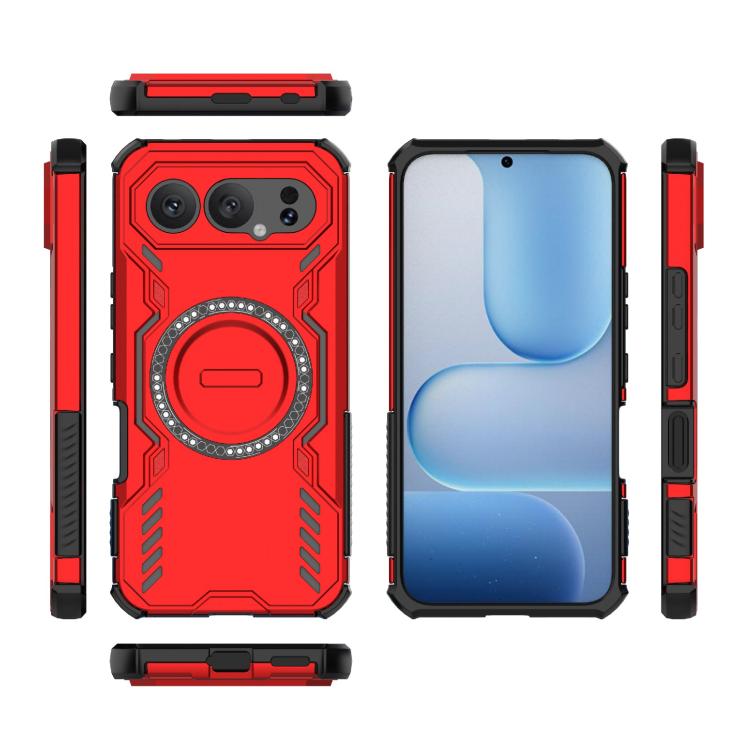 For Honor 500 Pro 5G Global 155.8mm Butterfly Armor MagSafe Magnetic Ring Shockproof Phone Case