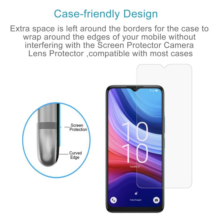 For alcatel 3 2025 50pcs 0.26mm 9H 2.5D Tempered Glass Film