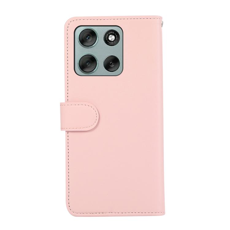 For Motorola Moto G86 Power ABEEL Delicate Texture Splicing RFID Leather Phone Case