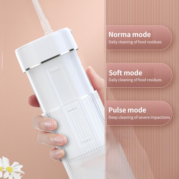 WF-B309 Retractable Electric Water Flosser Portable Oral Irrigator, 190ml Water Tank - White