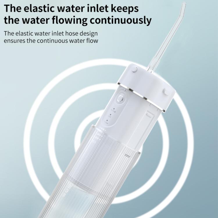 WF-B309 Retractable Electric Water Flosser Portable Oral Irrigator, 190ml Water Tank - White