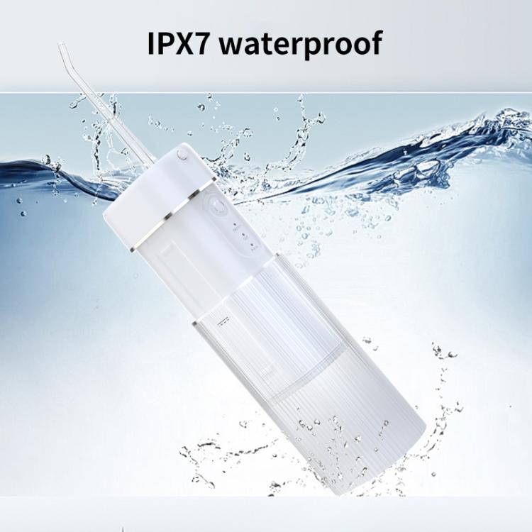 WF-B309 Retractable Electric Water Flosser Portable Oral Irrigator, 190ml Water Tank - White