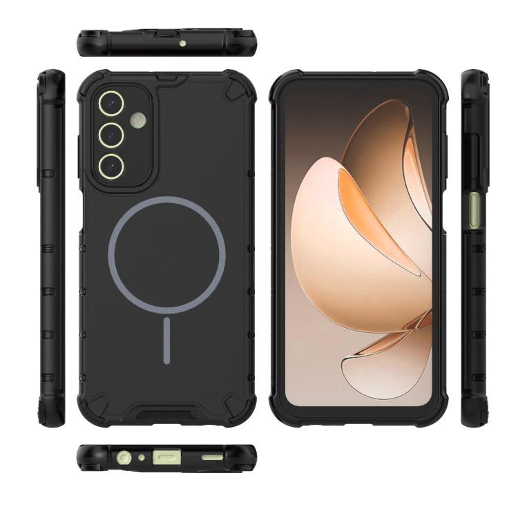 For Samsung Galaxy A15 4G / 5G Grating Solid Color MagSafe Magnetic Phone Case