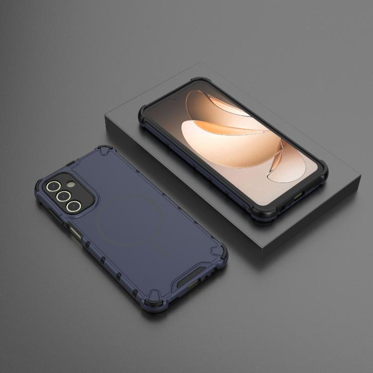 For Samsung Galaxy A15 4G / 5G Grating Solid Color MagSafe Magnetic Phone Case