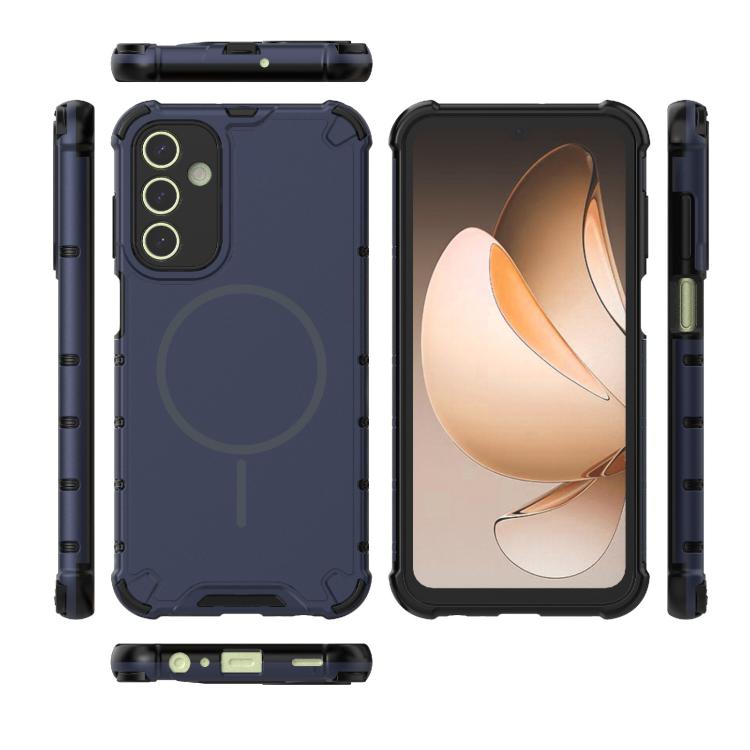 For Samsung Galaxy A15 4G / 5G Grating Solid Color MagSafe Magnetic Phone Case