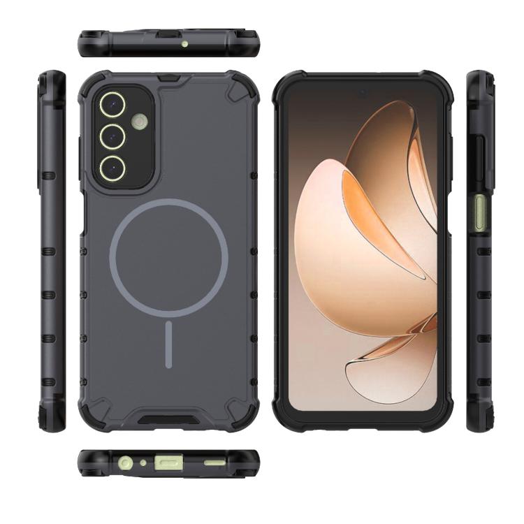 For Samsung Galaxy A15 4G / 5G Grating Solid Color MagSafe Magnetic Phone Case