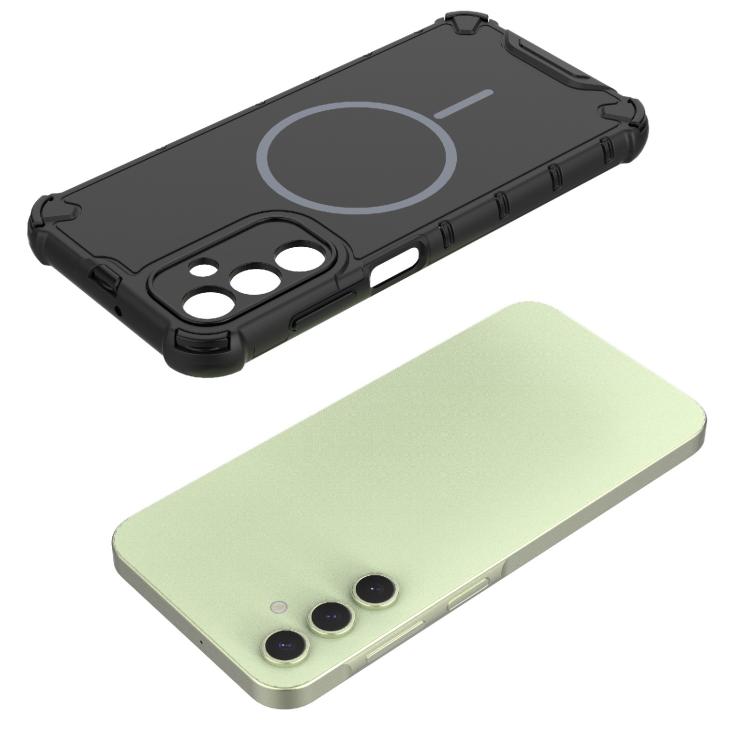 For Samsung Galaxy A15 4G / 5G Grating Solid Color MagSafe Magnetic Phone Case