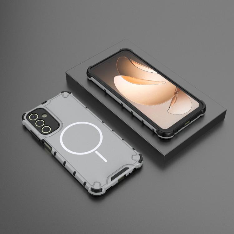 For Samsung Galaxy A15 4G / 5G Grating Solid Color MagSafe Magnetic Phone Case