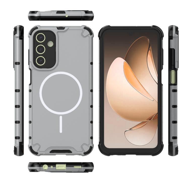 For Samsung Galaxy A15 4G / 5G Grating Solid Color MagSafe Magnetic Phone Case