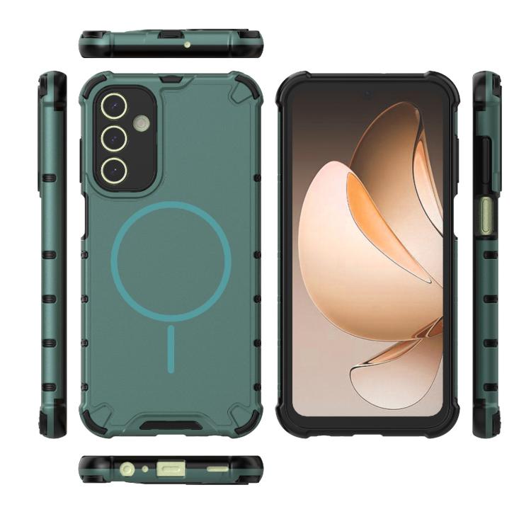 For Samsung Galaxy A15 4G / 5G Grating Solid Color MagSafe Magnetic Phone Case